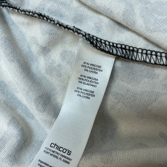 Chico's Womens 2 Brown Cheetah Print High Rise Pull On Stretch Cropped Leggings - Picture 3 of 4